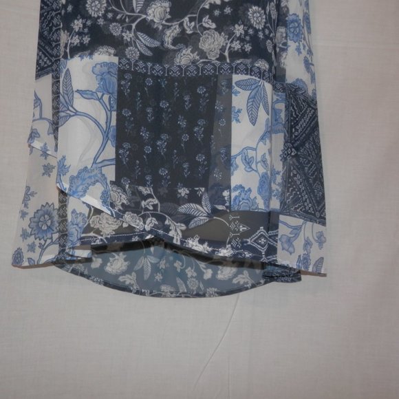 Roper L Womens Blue Polyester Patchwork Print Tank Top Western Cowgirl I053 - Picture 5 of 8